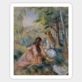 In the Meadow by Auguste Renoir Sticker